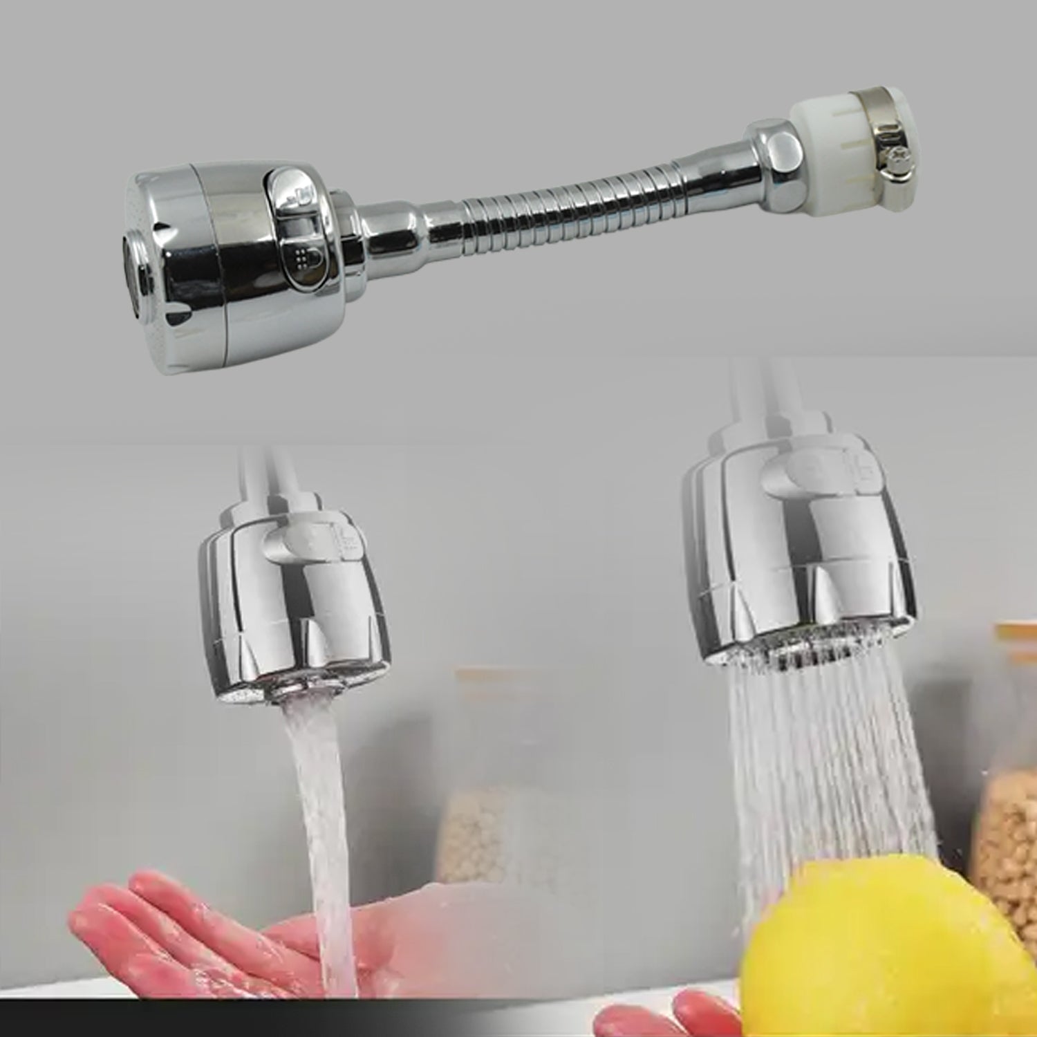 0538 Kitchen Faucet Extender Water Swivel Faucet 360 Degree Rotatable Faucet Sprayer Head Double Mode Water Saving Tap Adjustable Stainless Steel Spout Splash-Proof for Kitchen Bathroom (1 Pc) 0538 Kitchen Faucet Extender Water Swivel Faucet 360 Degree Rotatable Faucet Sprayer Head Double Mode Water Saving Tap Adjustable Stainless Steel Spout Splash-Proof for Kitchen Bathroom (1 Pc)